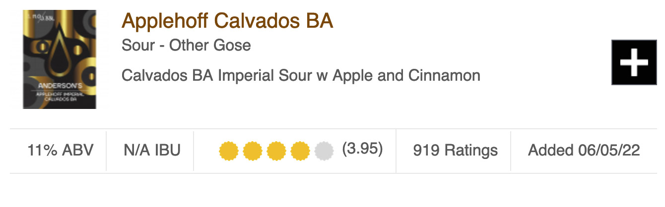 Calvados BA Imperial Sour