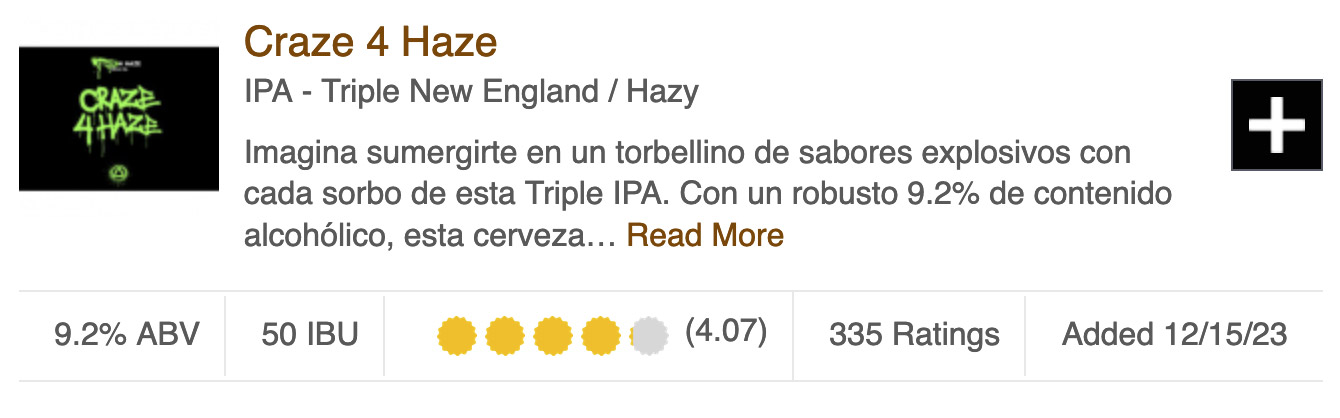 Craze 4 Haze - Triple IPA